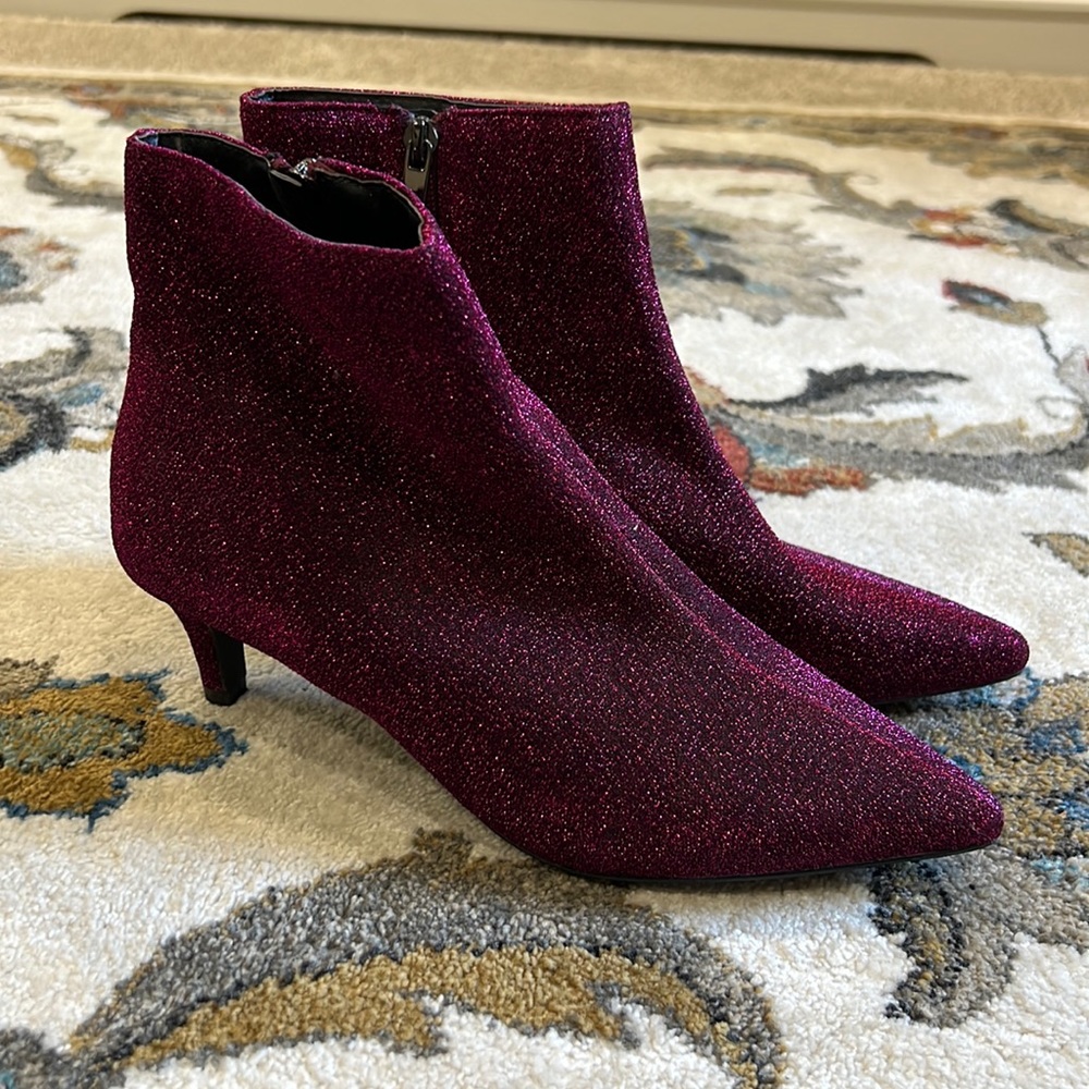 Forever 21, size 8, glitter purple booties